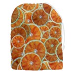 Oranges Patterns Tropical Fruits, Citrus Fruits Drawstring Pouch (3XL)
