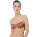 Oranges Patterns Tropical Fruits, Citrus Fruits Classic Bandeau Bikini Top 