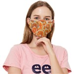 Oranges Patterns Tropical Fruits, Citrus Fruits Fitted Cloth Face Mask (Adult)