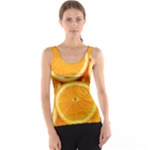 Oranges Textures, Close-up, Tropical Fruits, Citrus Fruits, Fruits Women s Basic Tank Top