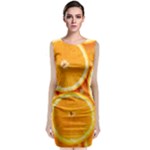 Oranges Textures, Close-up, Tropical Fruits, Citrus Fruits, Fruits Classic Sleeveless Midi Dress