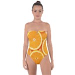 Oranges Textures, Close-up, Tropical Fruits, Citrus Fruits, Fruits Tie Back One Piece Swimsuit