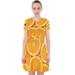 Oranges Textures, Close-up, Tropical Fruits, Citrus Fruits, Fruits Adorable in Chiffon Dress