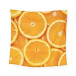 Oranges Textures, Close-up, Tropical Fruits, Citrus Fruits, Fruits Square Tapestry (Small)