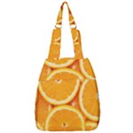 Oranges Textures, Close-up, Tropical Fruits, Citrus Fruits, Fruits Center Zip Backpack