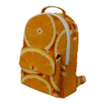 Oranges Textures, Close-up, Tropical Fruits, Citrus Fruits, Fruits Flap Pocket Backpack (Large)