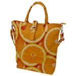 Oranges Textures, Close-up, Tropical Fruits, Citrus Fruits, Fruits Buckle Top Tote Bag