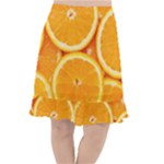 Oranges Textures, Close-up, Tropical Fruits, Citrus Fruits, Fruits Fishtail Chiffon Skirt