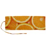 Oranges Textures, Close-up, Tropical Fruits, Citrus Fruits, Fruits Roll Up Canvas Pencil Holder (M)