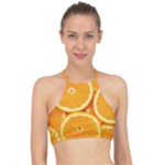 Oranges Textures, Close-up, Tropical Fruits, Citrus Fruits, Fruits Halter Bikini Top
