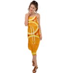 Oranges Textures, Close-up, Tropical Fruits, Citrus Fruits, Fruits Waist Tie Cover Up Chiffon Dress