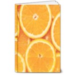 Oranges Textures, Close-up, Tropical Fruits, Citrus Fruits, Fruits 8  x 10  Hardcover Notebook