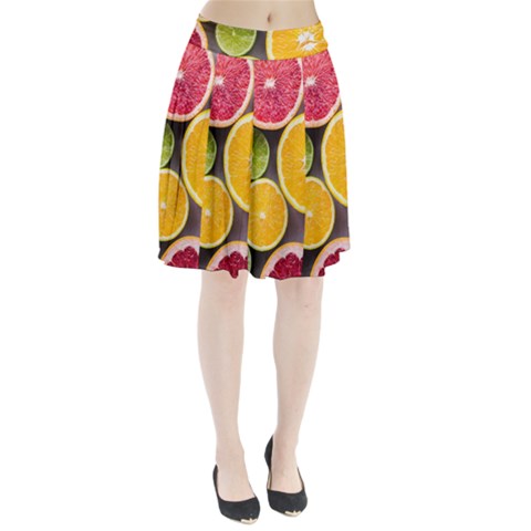 Oranges, Grapefruits, Lemons, Limes, Fruits Pleated Skirt from UrbanLoad.com