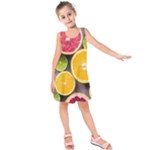 Oranges, Grapefruits, Lemons, Limes, Fruits Kids  Sleeveless Dress