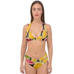 Oranges, Grapefruits, Lemons, Limes, Fruits Double Strap Halter Bikini Set