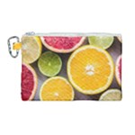 Oranges, Grapefruits, Lemons, Limes, Fruits Canvas Cosmetic Bag (Large)