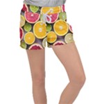 Oranges, Grapefruits, Lemons, Limes, Fruits Women s Velour Lounge Shorts