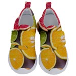 Oranges, Grapefruits, Lemons, Limes, Fruits Kids  Velcro No Lace Shoes
