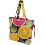 Oranges, Grapefruits, Lemons, Limes, Fruits Drawstring Tote Bag