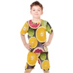 Oranges, Grapefruits, Lemons, Limes, Fruits Kids  T-Shirt and Shorts Set