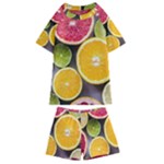 Oranges, Grapefruits, Lemons, Limes, Fruits Kids  Swim T-Shirt and Shorts Set