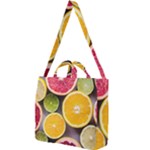 Oranges, Grapefruits, Lemons, Limes, Fruits Square Shoulder Tote Bag