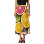 Oranges, Grapefruits, Lemons, Limes, Fruits Classic Midi Chiffon Skirt
