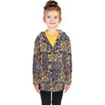 Paisley Texture, Floral Ornament Texture Kids  Double Breasted Button Coat