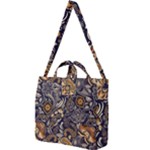 Paisley Texture, Floral Ornament Texture Square Shoulder Tote Bag