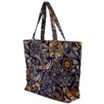 Paisley Texture, Floral Ornament Texture Zip Up Canvas Bag