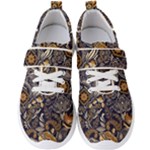 Paisley Texture, Floral Ornament Texture Men s Velcro Strap Shoes
