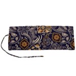 Paisley Texture, Floral Ornament Texture Roll Up Canvas Pencil Holder (S)