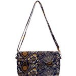 Paisley Texture, Floral Ornament Texture Removable Strap Clutch Bag