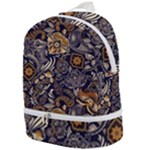 Paisley Texture, Floral Ornament Texture Zip Bottom Backpack