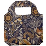 Paisley Texture, Floral Ornament Texture Foldable Grocery Recycle Bag