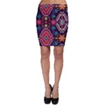 Pattern, Ornament, Motif, Colorful Bodycon Skirt