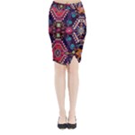 Pattern, Ornament, Motif, Colorful Midi Wrap Pencil Skirt