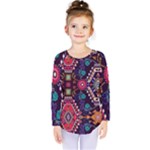 Pattern, Ornament, Motif, Colorful Kids  Long Sleeve T-Shirt