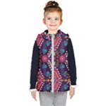 Pattern, Ornament, Motif, Colorful Kids  Hooded Puffer Vest