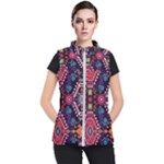 Pattern, Ornament, Motif, Colorful Women s Puffer Vest
