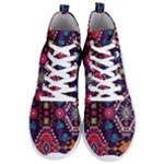 Pattern, Ornament, Motif, Colorful Men s Lightweight High Top Sneakers