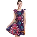 Pattern, Ornament, Motif, Colorful Tie Up Tunic Dress