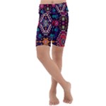 Pattern, Ornament, Motif, Colorful Kids  Lightweight Velour Cropped Yoga Leggings