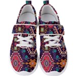 Pattern, Ornament, Motif, Colorful Men s Velcro Strap Shoes
