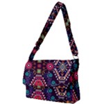 Pattern, Ornament, Motif, Colorful Full Print Messenger Bag (L)