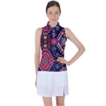 Pattern, Ornament, Motif, Colorful Women s Sleeveless Polo T-Shirt