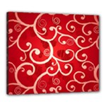 Patterns, Corazones, Texture, Red, Canvas 24  x 20  (Stretched)