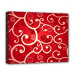 Patterns, Corazones, Texture, Red, Deluxe Canvas 20  x 16  (Stretched)