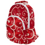 Patterns, Corazones, Texture, Red, Rounded Multi Pocket Backpack