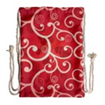 Patterns, Corazones, Texture, Red, Drawstring Bag (Large)
